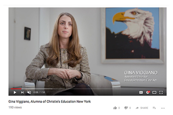 Christies Eduction NY Video Interview screenshot