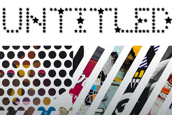 Untitled Magazine logo with Rethink America exhibition graphic
